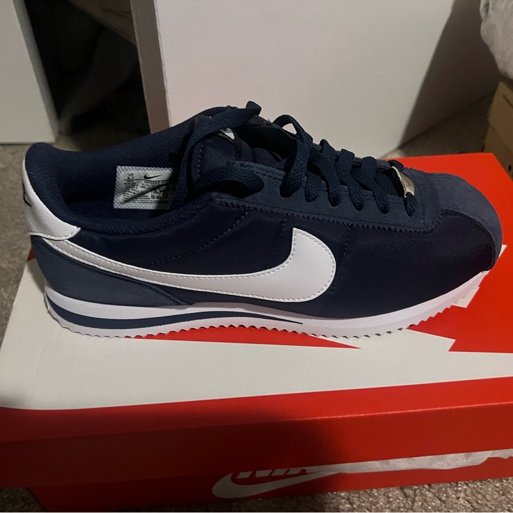 Nike blue/suede Cortez. Brand new